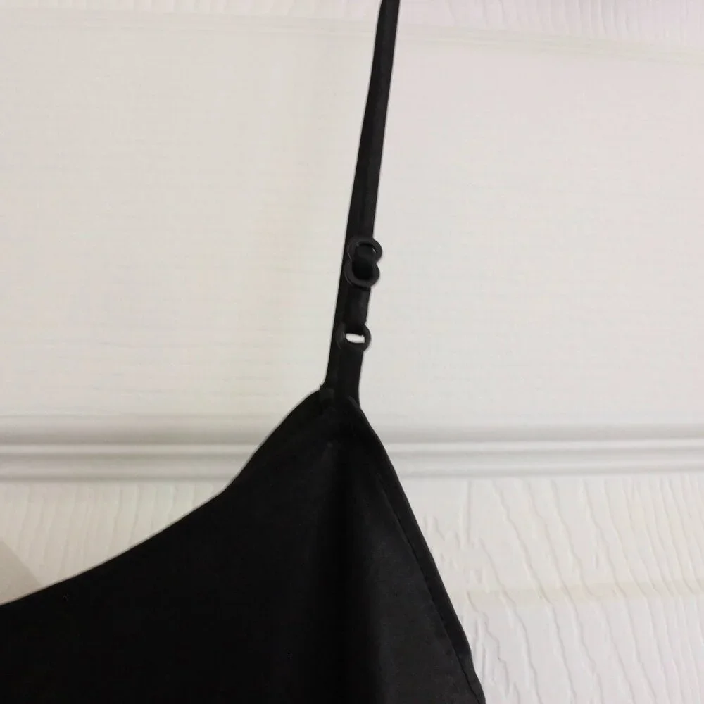 Vince Satin Slip Midi Dress in Black - Picture 5 of 6